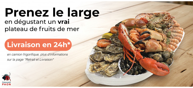 Plateaux de fruits de mer extra-frais - Livraison à domicile